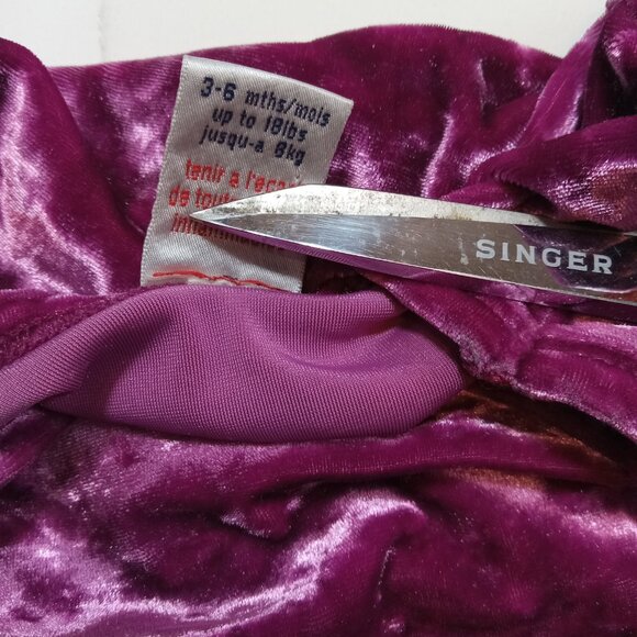 NEXT Pink Velour Top Shirt Baby Girl 3-6 Months up to 18 lbs Holiday Party - Picture 6 of 8